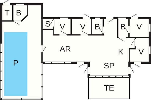 Foto van 15 persoons vakantie huis in Højslev - Vakantiehuis in Højslev - FloorPlan