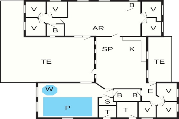 Foto van 20 persoons vakantie huis in Løkken - Vakantiehuis in Løkken - FloorPlan