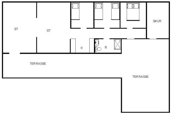 Foto van 5 persoons vakantie huis in Fanø - Vakantiehuis in Fanø - FloorPlan