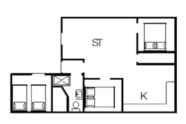 Foto van 6 persoons vakantie huis in Fanø - Vakantiehuis in Fanø - FloorPlan