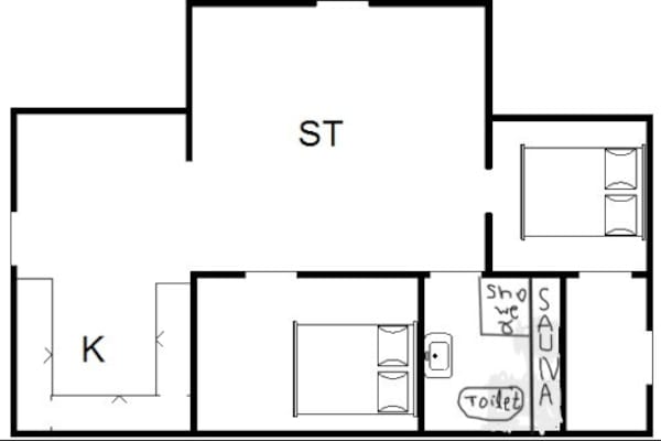 Foto van 4 persoons vakantie huis in Fanø - Vakantiehuis in Fanø - FloorPlan