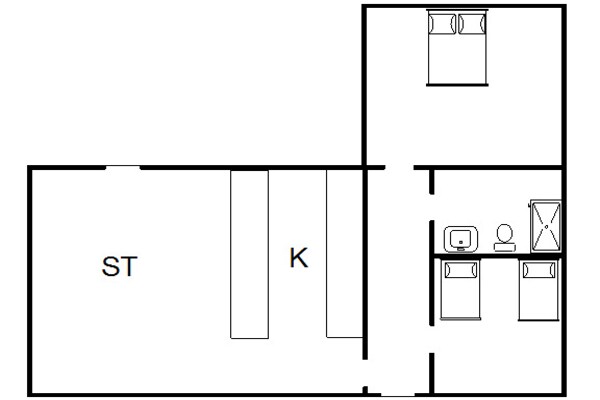 Foto van 4 persoons vakantie huis in Nørre Nebel - Vakantiehuis in Nørre Nebel - FloorPlan