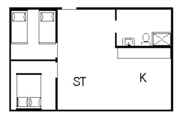 Foto van 4 persoons vakantie huis in Nørre Nebel - Vakantiehuis in Nørre Nebel - FloorPlan