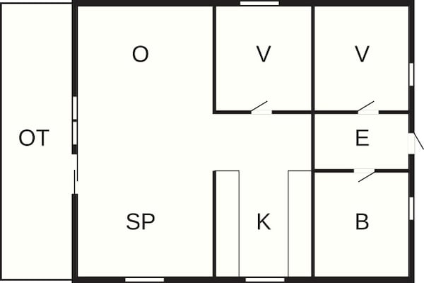 Foto van 4 persoons vakantie huis in Skjern - Vakantiehuis in Skjern - FloorPlan