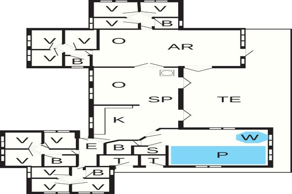 Foto van 30 persoons vakantie huis in Nørre Nebel - Vakantiehuis in Nørre Nebel - FloorPlan