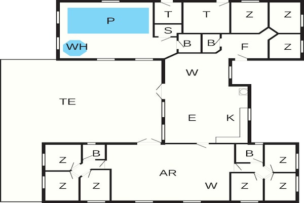 Foto van 24 persoons vakantie huis in Nørre Nebel - Vakantiehuis in Nørre Nebel - FloorPlan