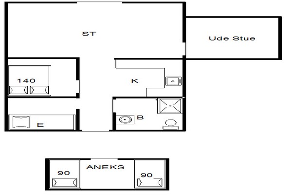 Foto van 4 persoons vakantie huis in Fanø - Vakantiehuis in Fanø - FloorPlan