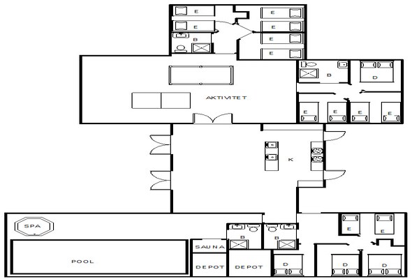 Foto van 26 persoons vakantie huis in Nørre Nebel - Vakantiehuis in Nørre Nebel - FloorPlan