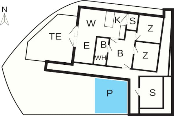 Foto van Betoverend huisje in Oksbol Oase-By Traum - Vakantiehuis in Nordborg - FloorPlan