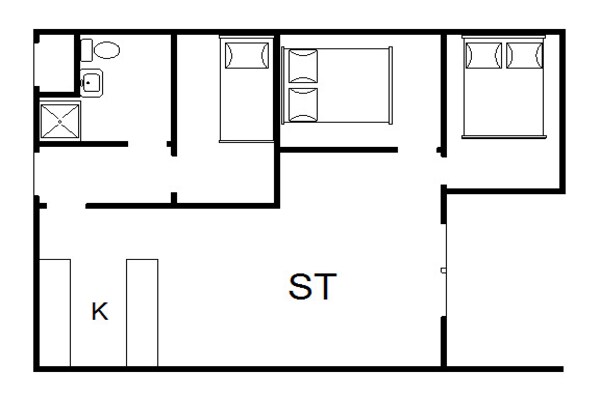 Foto van 5 persoons vakantie huis in Vejers Strand - Vakantiehuis in Vejers Strand - FloorPlan