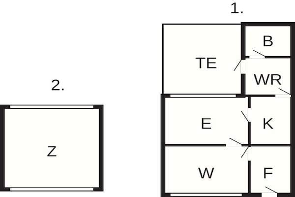 Foto van 3 persoons vakantie huis in Ærøskøbing - Vakantiehuis in Ærøskøbing - FloorPlan