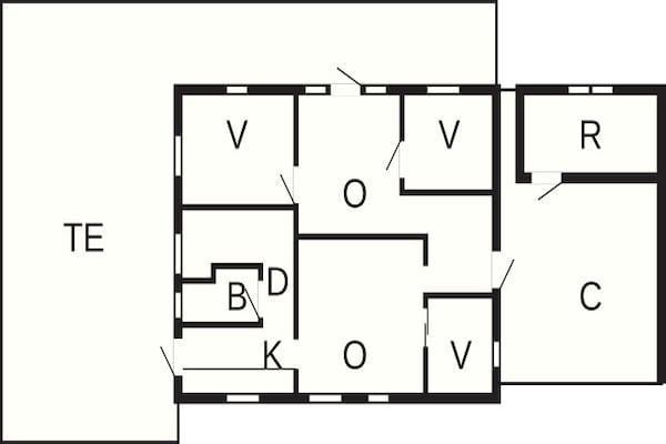 Foto van 6 persoons vakantie huis in Karrebæksminde - Vakantiehuis in Karrebæksminde - FloorPlan