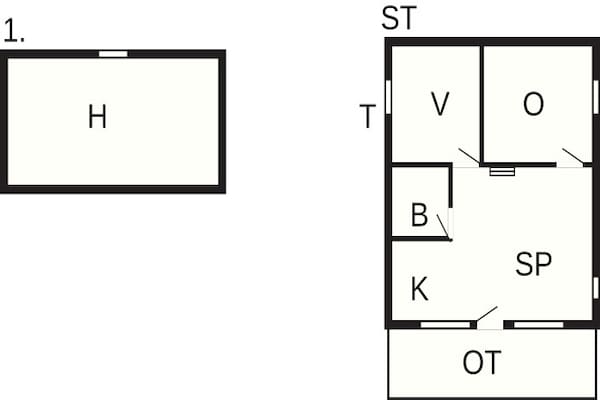 Foto van 6 persoons vakantie huis in Hovborg - Vakantiehuis in Hovborg - FloorPlan