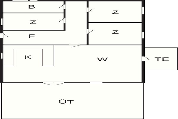 Foto van 6 persoons vakantie huis in Glesborg - Vakantiehuis in Glesborg - FloorPlan