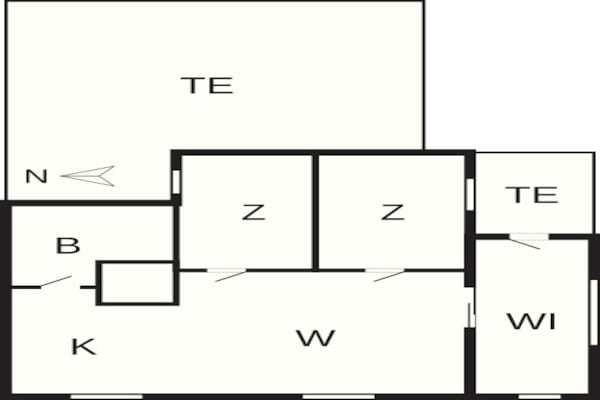 Foto van 4 persoons vakantie huis in Rømø-By Traum - Vakantiehuis in Rømø - FloorPlan