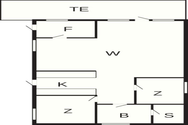 Foto van Charmant vakantiehuisje midden in de natuur - Vakantiehuis in Løkken - FloorPlan