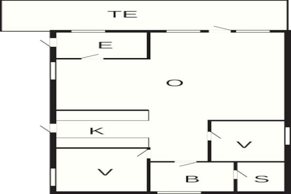 Foto van Charmant vakantiehuisje midden in de natuur - Vakantiehuis in Løkken - FloorPlan