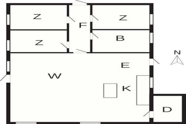 Foto van Gezellig toevluchtsoord in Sonderho - Vakantiehuis in Fanø - FloorPlan