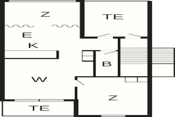 Foto van 4 persoons vakantie huis op een vakantie park in Lemvig - FloorPlan