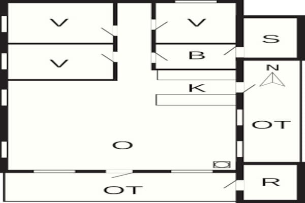 Foto van Gezellig saunahuis met barbecue - Vakantiehuis in Fanø - FloorPlan