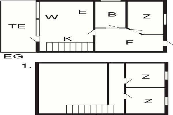 Foto van Mooi herenhuis aan het strand - Vakantiehuis in Blåvand - FloorPlan