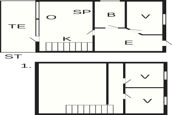 Foto van Mooi herenhuis aan het strand - Vakantiehuis in Blåvand - FloorPlan