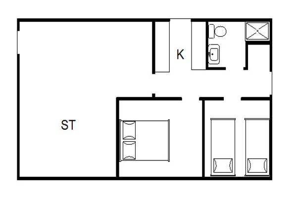 Foto van 4 persoons vakantie huis in Blåvand - Vakantiehuis in Blåvand - FloorPlan