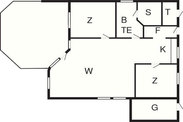 Foto van 6 persoons vakantie huis in Gelting - Vakantiehuis in Gelting - FloorPlan