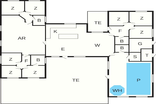 Foto van Luxe vakantieverblijf met zwembad - Vakantiehuis in Sydals - FloorPlan