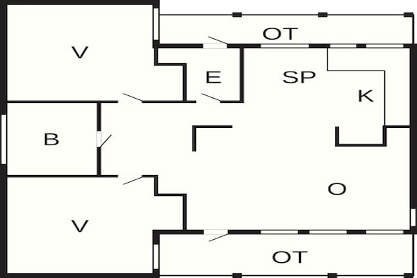 Foto van 5 persoons vakantie huis op een vakantie park in Karrebæksminde - FloorPlan