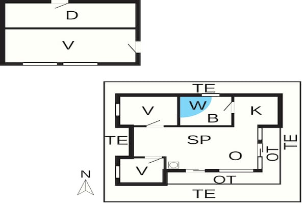 Foto van Luxe strandhuis met spa - Vakantiehuis in Hals - FloorPlan