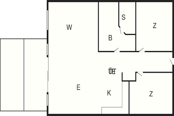 Foto van 6 persoons vakantie huis in Großenbrode - Vakantiehuis in Großenbrode - FloorPlan
