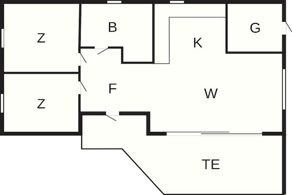 Foto van Moderne strandcottage in Tofta, Gotland - Vakantiehuis in GOTLANDS TOFTA - FloorPlan