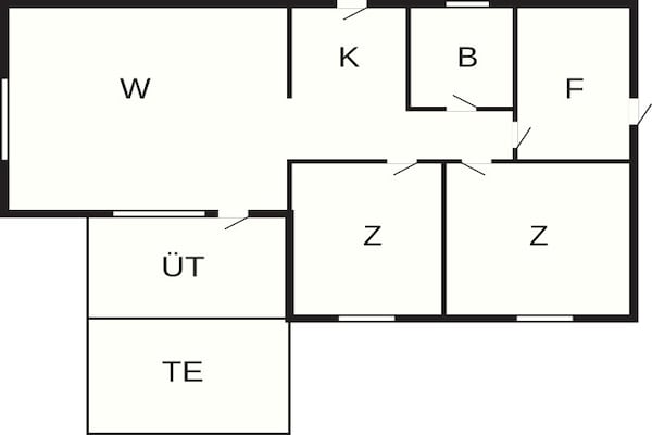 Foto van Een zonnig toevluchtsoord aan het strand - Vakantiehuis in Aakirkeby - FloorPlan