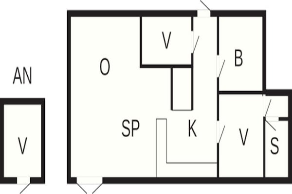 Foto van Familiehuisje voor acht gasten - Vakantiehuis in Bagenkop - FloorPlan