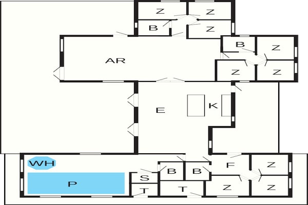 Foto van 24 persoons vakantie huis in Blåvand - Vakantiehuis in Blåvand - FloorPlan