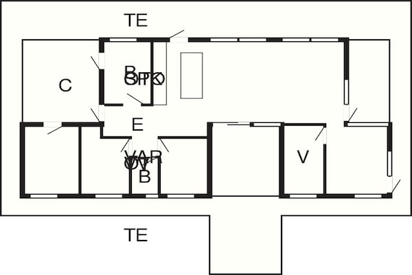 Foto van Modern toevluchtsoord in Graerup - Vakantiehuis in Oksbøl - FloorPlan
