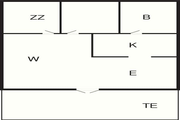 Foto van 3 persoons vakantie huis in Ringkøbing - Vakantiehuis in Ringkøbing - FloorPlan