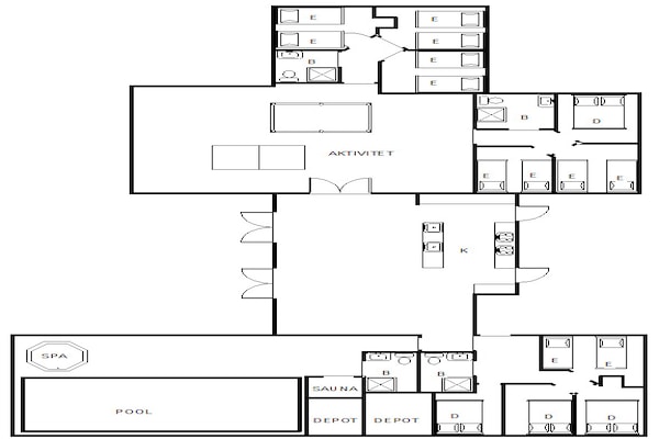 Foto van Luxe vakantieverblijf met zwembad - Vakantiehuis in Nørre Nebel - FloorPlan
