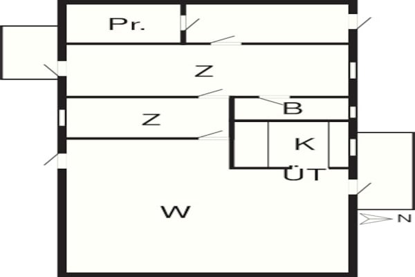 Foto van 4 persoons vakantie huis in Ulfborg-By Traum - Vakantiehuis in Fengersfors - FloorPlan
