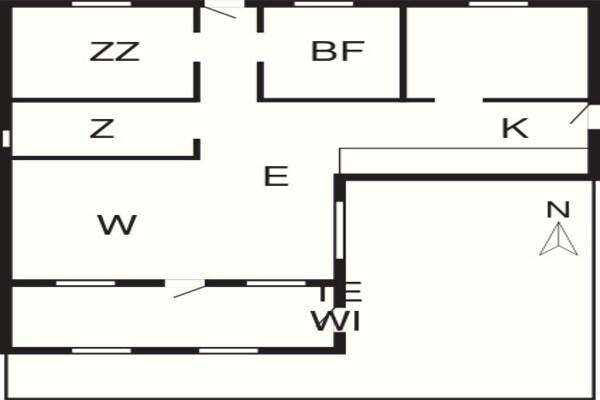 Foto van Rustig verblijf in Romo - Vakantiehuis in Rømø - FloorPlan