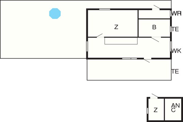Foto van Huisje met hottub in Rejmyre - Vakantiehuis in Rejmyre - FloorPlan