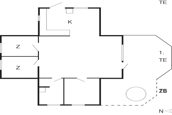 Foto van Licht vakantiehuis met bubbelbad - Vakantiehuis in Ebeltoft - FloorPlan