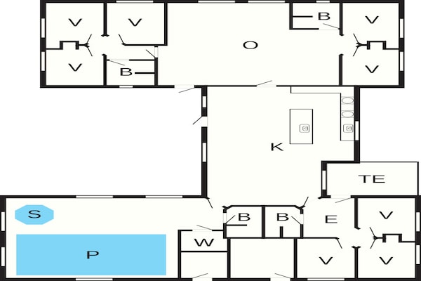 Foto van Luxe verblijf van Houstrup - Vakantiehuis in Nørre Nebel - FloorPlan