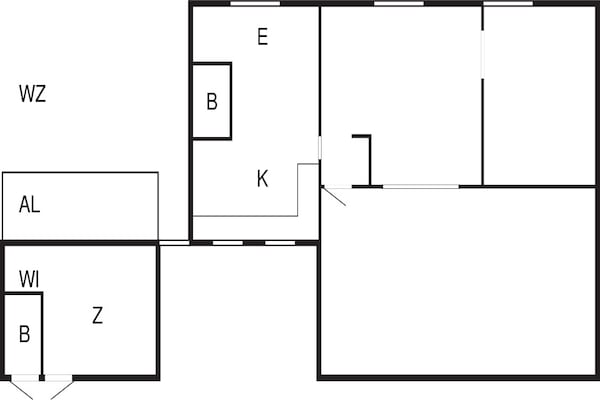 Foto van Charmant huisje bij zee en wandelpaden - Vakantiehuis in BERGKVARA - FloorPlan