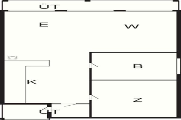 Foto van Bungalows aan de kust met toegang tot het strand - Vakantiehuis in Karrebæksminde - FloorPlan