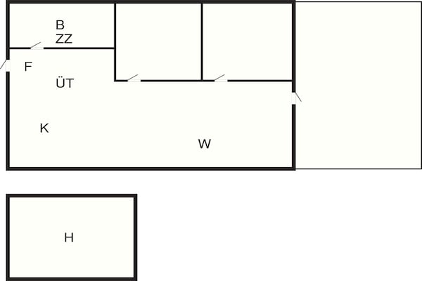 Foto van Pareltje aan het meer in Skarrild - Vakantiehuis in Kibæk - FloorPlan