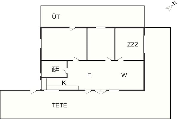 Foto van 4-sterren vakantiehuis in Ebeltoft - Vakantiehuis in Ebeltoft - FloorPlan