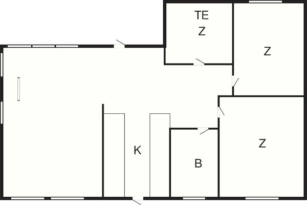 Foto van Charmant huisje aan het strand - Vakantiehuis in Skibby - FloorPlan