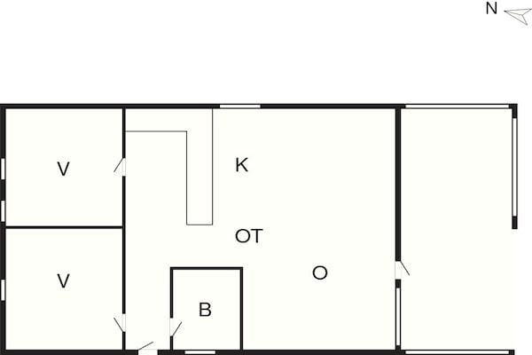 Foto van Charmant toevluchtsoord aan de rivier - Vakantiehuis in Fårvang - FloorPlan